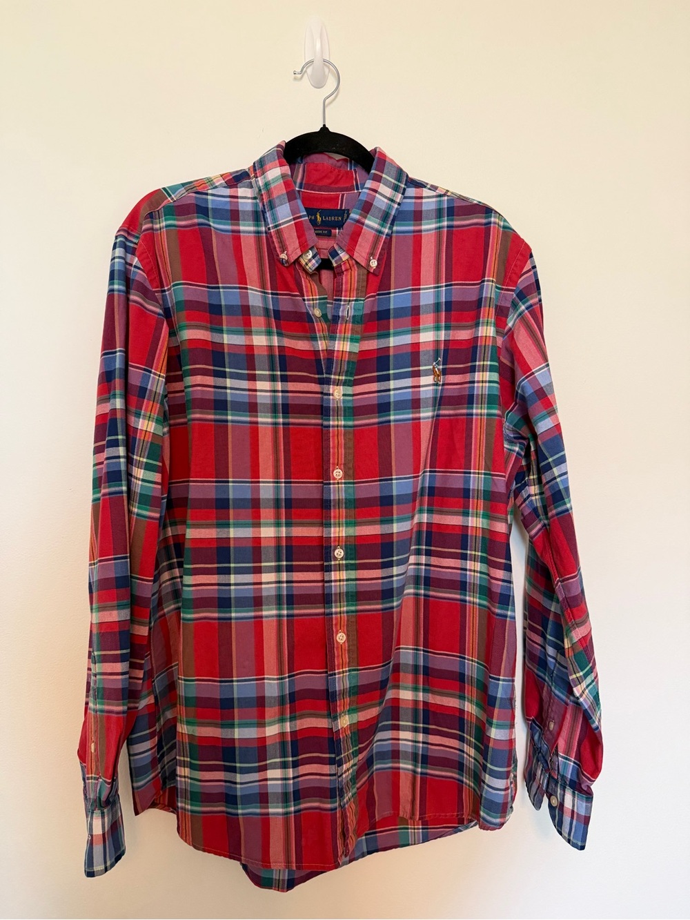 Polo by Ralph Lauren Red Plaid Button-Down Shirt -Preppy, Plaid